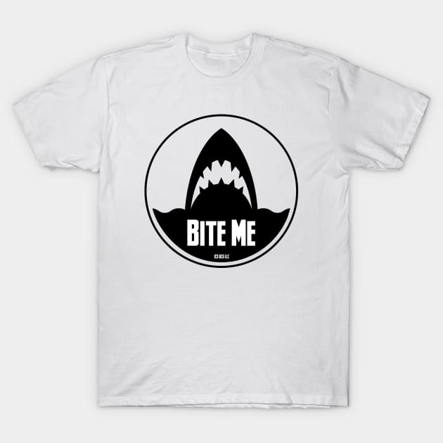 JAWS Movie BITE ME Shark design T-Shirt by Naumovski